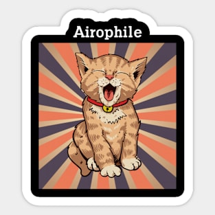 Cat t shirt - Airophile Sticker